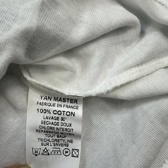 Paris Van Master Tank Top Women Medium White Silver Metallic Made in France Soft - Picture 4 of 12